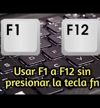 ¿Cómo activar las teclas F1 f2 F3 f4 f5 sin FN?