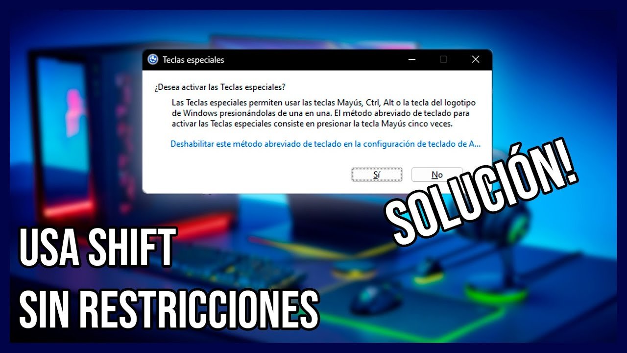 ¿Qué pasa si presionas Shift y apagar?
